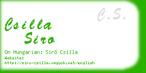csilla siro business card
